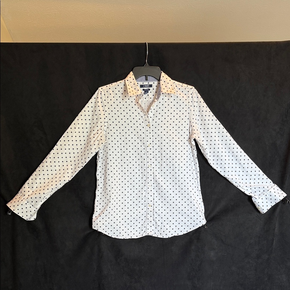 Women's White Polka Dot Shirt